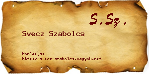Svecz Szabolcs névjegykártya